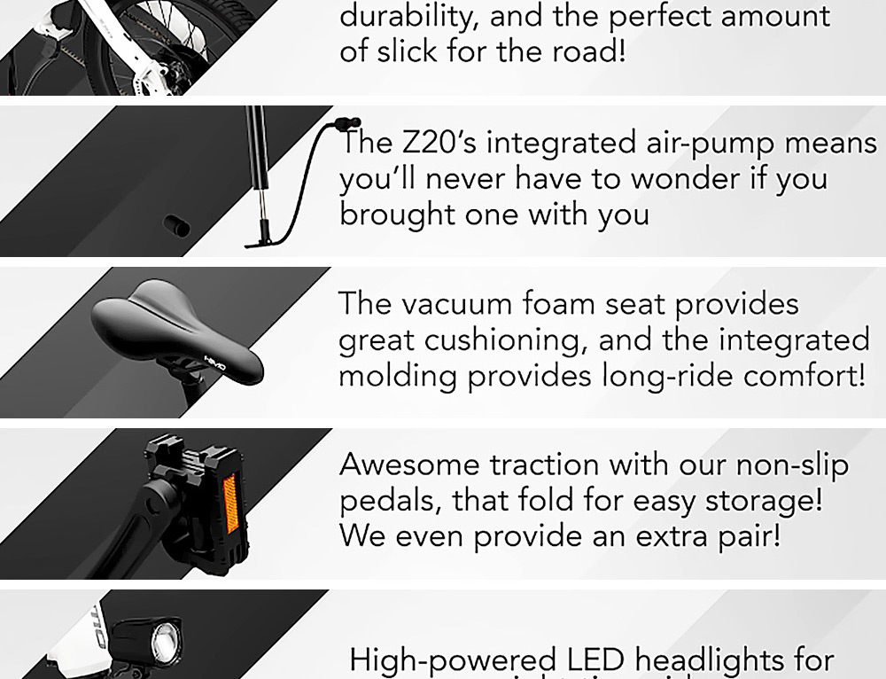 HIMO Z20 Electric Bicycle Foldable White(图21)