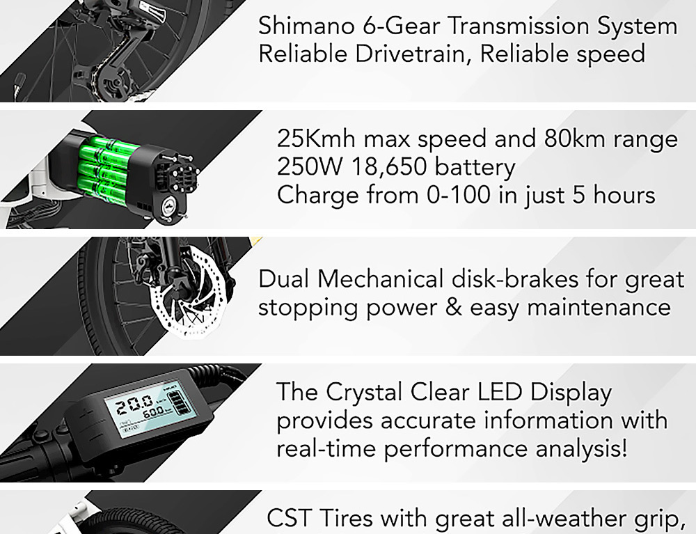 HIMO Z20 Electric Bicycle Foldable White(图20)
